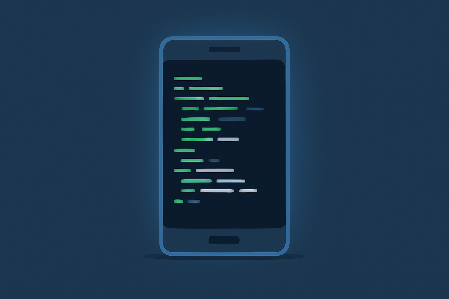 Android端末上でTermuxのターミナルが起動し、スマホの中に小さなLinux環境が構築されている様子のイラスト